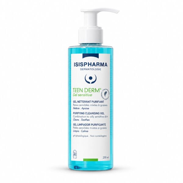 ISISPHARMA Teen Derm Gel Sensitive hassas ve akne eğilimli ciltler için temizleme jeli 250 ml