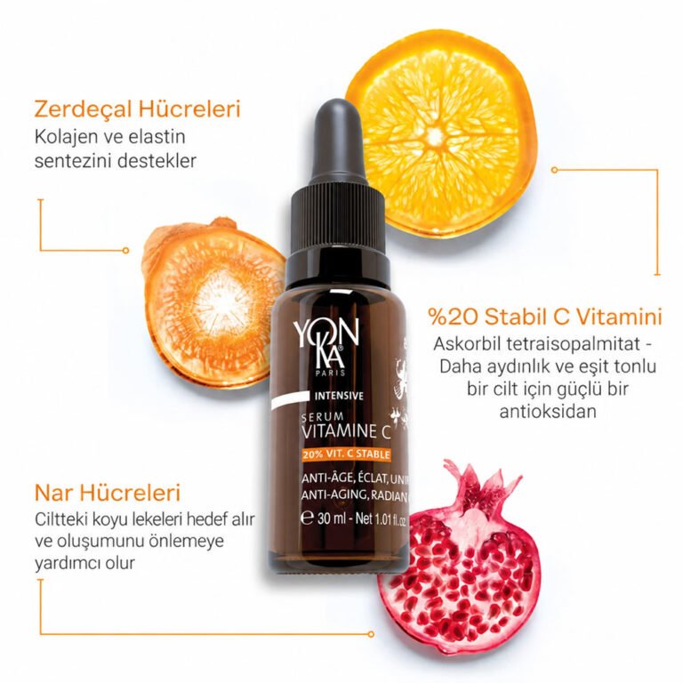 Yon-Ka Serum C20 %20 stabilize C vitamini, zerdeçal ve nar hücreleri içeriği